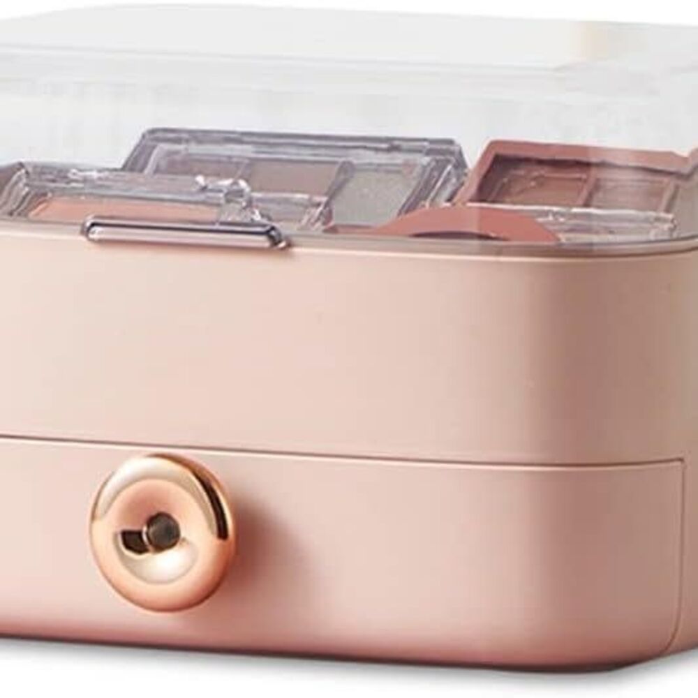 NEW Cosmetic Storage case Dust Free Cover Bathroom Countertop Makeup Organizer